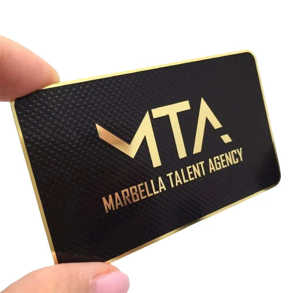 Exquisite Shiny Gold Silver Black Metal Business Card Mirror Finished Top Quality VIP Gift Metal Card for Souvenir