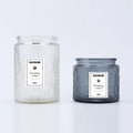 Empty Canning Spice Powder Candle Jar 8oz Thick Amber Round Glass Jars With Metal Lids