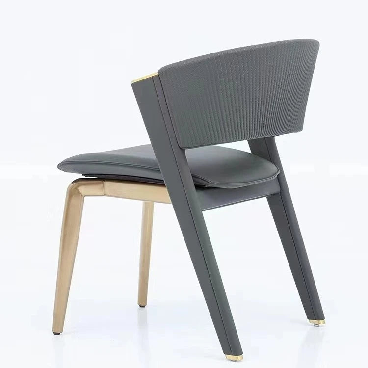 Dining Chairs Set for Home Hotel Chairs Golden Dining Room Furniture Modern Luxury Leather