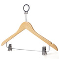 Wholesale Single Tier Wooden Clothes Hangers 44.5cm Washed White Hotel Use
