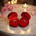 Packaging for Jewelry Flocking Ring Box Peach Heart Set Box Jewelry Packaging Gift Box