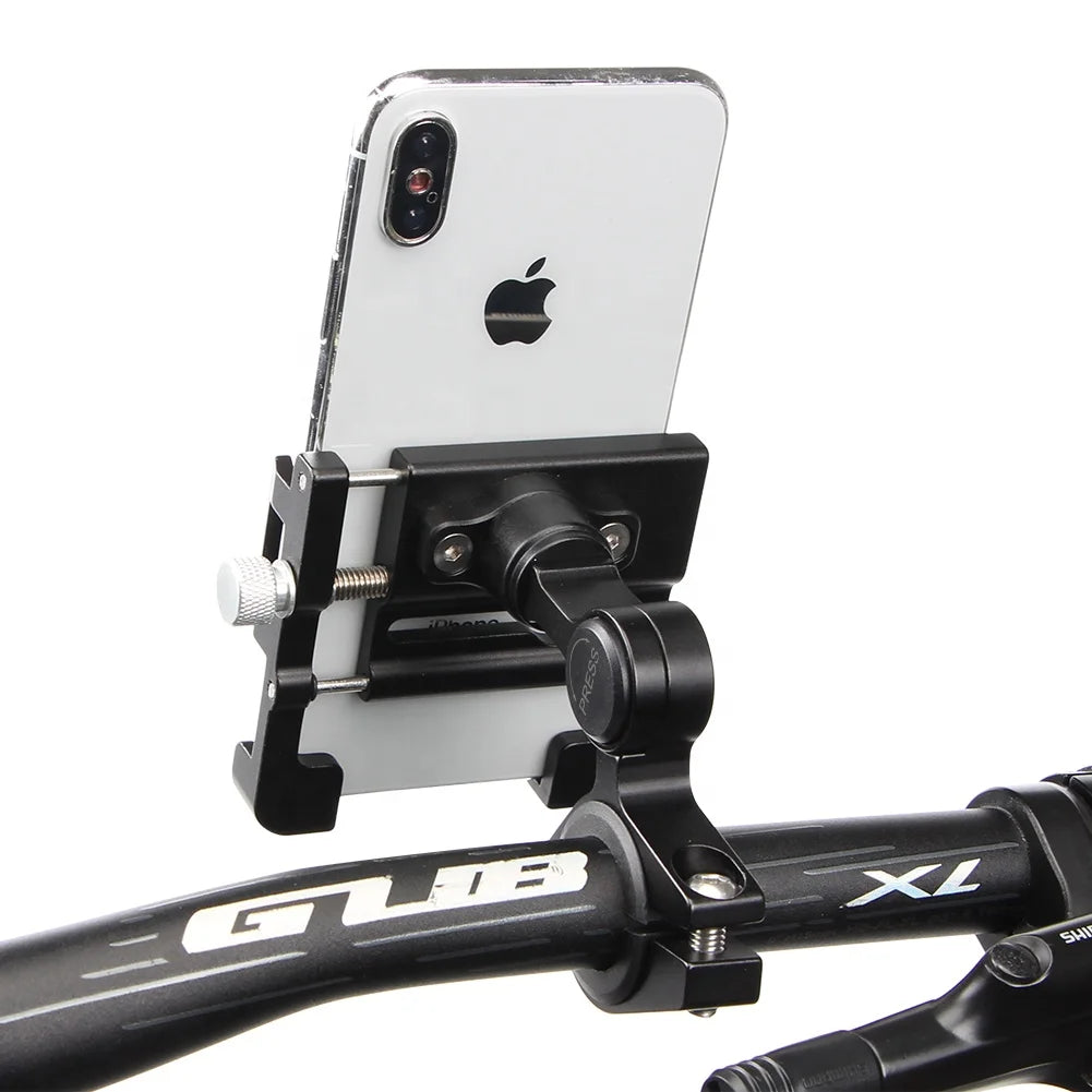 GUB PLUS18 Bicycle Motorcycle Phone Holder One Key Adjust Aluminum Bike Handlebar Mount Waterproof Phone Case Mobile Phone Mount