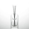 Blown Double Layer Clear Borosilicate Glass Fragrance Reed Diffuser Bottle 100ml 280ml  with Black Reed Sticks Aromatherapy