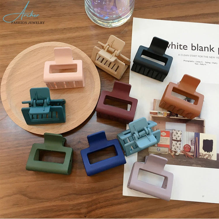 INS New Style Small Size 5cm Hair Claw Hair Accessories Acetate Acrylic Made Frosted Matte Hair Claw