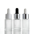 Customizable 15ml Frosted Glass Skincare Dropper Sample Bottle for Essential Oils and Cosmetic Lotion