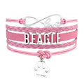 Factory Custom Made Infinity Love Dog Mom Charm Bracelets King Charles Beagle Border Collie Frenchie Pointer for