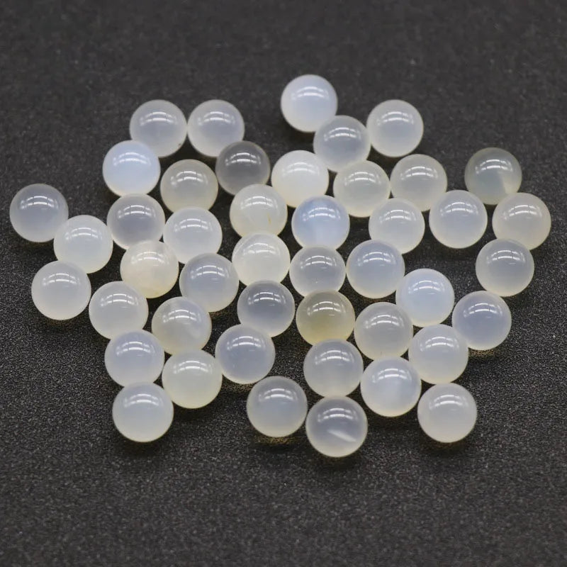 2026 10mm Semi-precious stones cabochons round Agate Cut Loose Beads