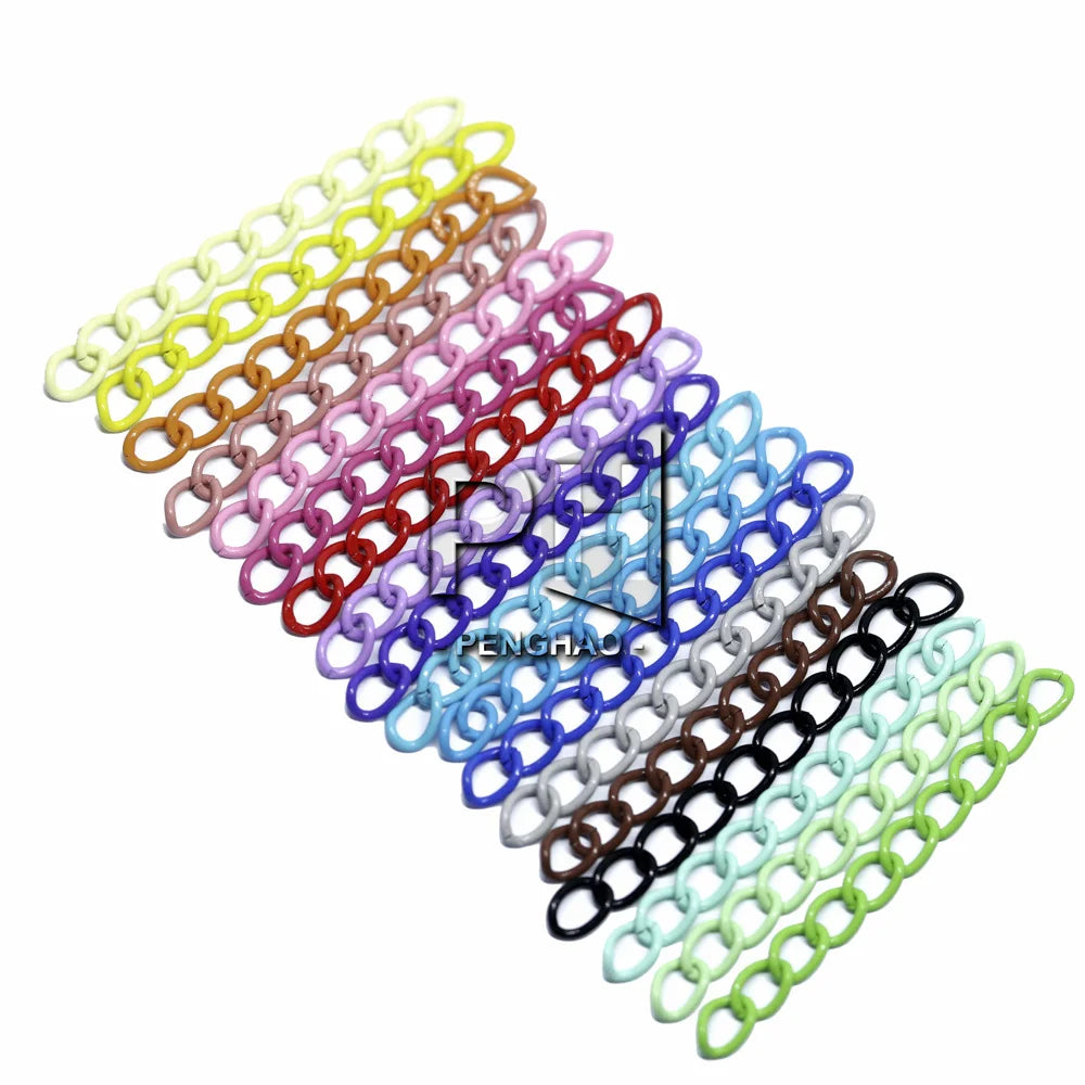 19 Colors 0.5x5cm End Chains with Extended Extension Tail Chain Connector for Jewelry Making Findings