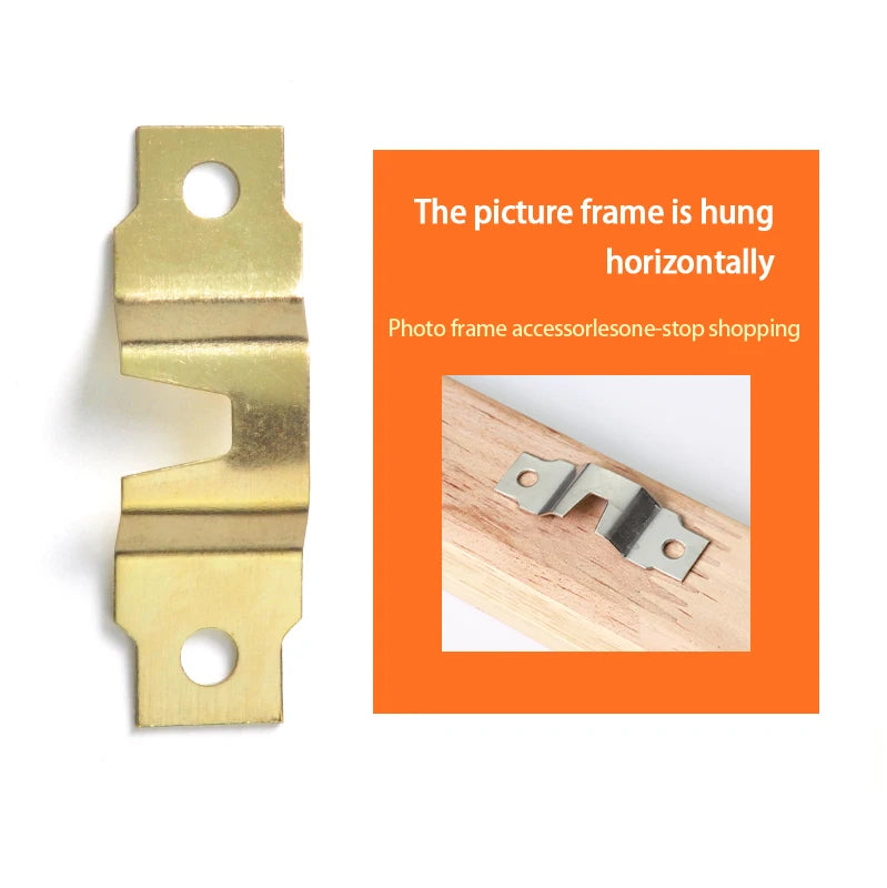 X0909 TS-K111 Golden Picture Frame Backboard Hardware Picture Hook  with Screw