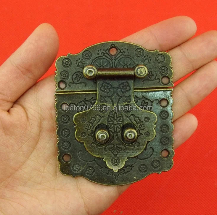 Stock Supply Box Accessories 60 X 73mm and 40 X 50mm Zinc Alloy Antique Metal Locks for Jewelry Boxes