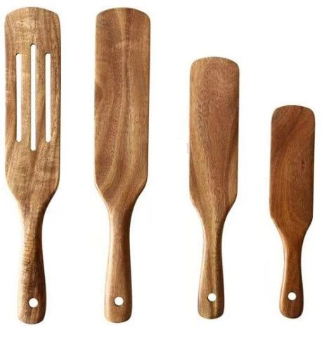 Eco-friendly Cooking Accessories Set of 4 Piece Kitchenware Spurtle Bamboo