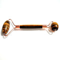 HZ Buy in Bulk Natural Polishing Face Massage Roller Yellow Tiger Eye Beauty Roller