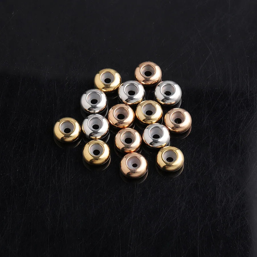 Special Offer 8MM Stainless Steel Silicone Positioning Stopper Spacer Tube Beads Charm Accessory for Bracelet Necklace DIY