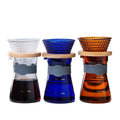 High Borosilicate Amber Glass Coffee Set Accessories Coffee Sharing Pot Filter Dripping Reusable Coffee Filter