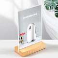 A4 Transparent Acrylic Portable Advertising Sign Holder for Retail Shops with Custom Logo