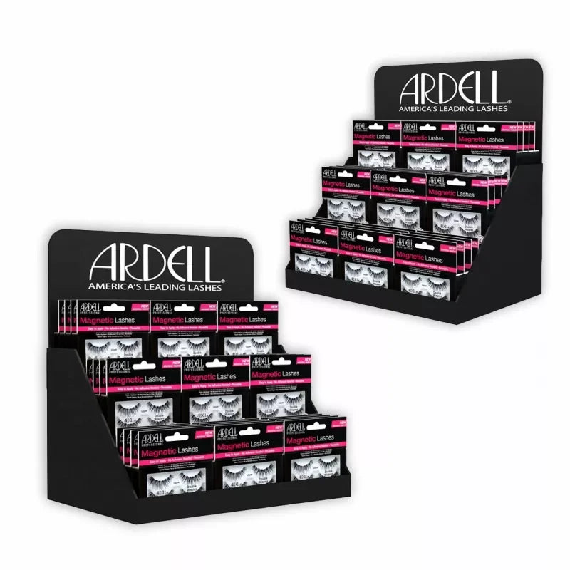 Hot Sale Wholesale Custom Eyelash Cardboard Counter Display Black Promotion PDQ Cardboard Cosmetics Display Box with Logo