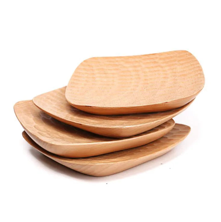 Creative Design Home Decorative Natural Handmade Hotel Serving Square Wood Food Plate MegaBDM