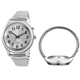 Germany Spanish English Men's Talking Watch Big Number for the Blind Visually Impaired Seniors With Alarm