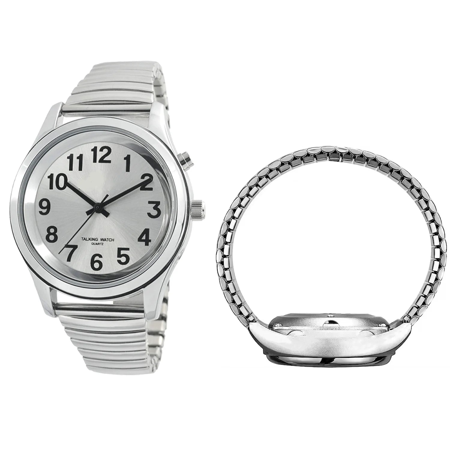 Germany Spanish English Men's Talking Watch Big Number for the Blind Visually Impaired Seniors With Alarm