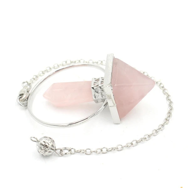 DIY Wholesale natural crystal Chakra Pyramid Pendulums: reiki healing:gemstone:7 chakra pyramid pendulum buy from chamunda exports