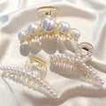 Korean INS Pearl Charms 4pieces Hairpin Girls Wholesale Hair Grab Hair Claw Plastic Grab Clip Hair Accessories for Women
