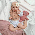 Full Solid Silicone Reborn Dolls Soft Squishy Baby Doll Take Shower 18 Inch 44Cm Open Eyes Reborn Baby Girl for Small Kids