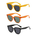 DL Women's Round Gradient PC Sunglasses Frames Luxury Fashion Designer Yellow Red