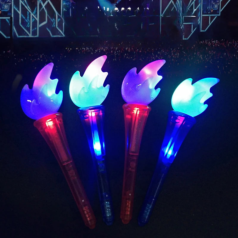 Concert Props LED Lighting Torch Festival Atmosphere Supplies LED Colorful Flash Torch for Sport Event Concert Wholesale