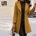 Liu Ming Autumn Winter Women Warm Thick Fashion Casual Parkas Long Woolen Jacket Coat