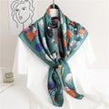 Summer Style Fashion Cat Pattern Design Print square Scarf Cartoon Animal Design 90x90cm Scarf for Women