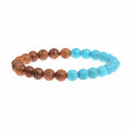 Natural Colorful Stone & Wood Eco-Friendly Classic Stretch Bracelets for Women & Men-Gift Jewelry Handmade Beads