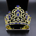 Miallo European Alloy Rhinestone Pearl Bride Big Crown Tiaras Wedding Bridal Headband Birthday Beauty Pageant Crown
