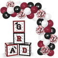 2022 Customizable Size Latex Black Balloons Boxes Graduation Decorations School Party Supplies Numerical Shape Home Accessories