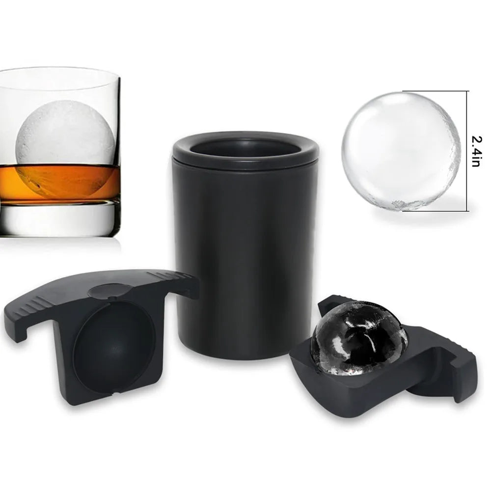 BHD Wholesaler Single Piece Silicone Crystal Clear Ice Ball Maker Reusable Clear Ice Cube Tray Molds MegaBDM