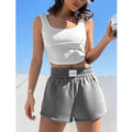 Factory Custom Women's Pants Summer Casual Running Knitted Plain Sweat Shorts Fleece Jogger Blank Sweat Gym Bike Shorts