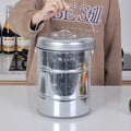 1.3 Gallon Home Compost Pail Charcoal Filter Food Waste Bin Stainless Steel Countertop Worm Compost Bin for Kitchen