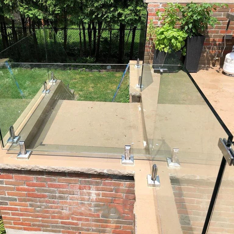 Y L Glass Railing Design for Pool Fencing Glass Spigot Railing Glass Clamp