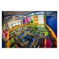Hanlin Indoor Spider Tower Trampoline Park High Strength Stainless Steel Frame PVC Material 6m Clear Height Customizable Size