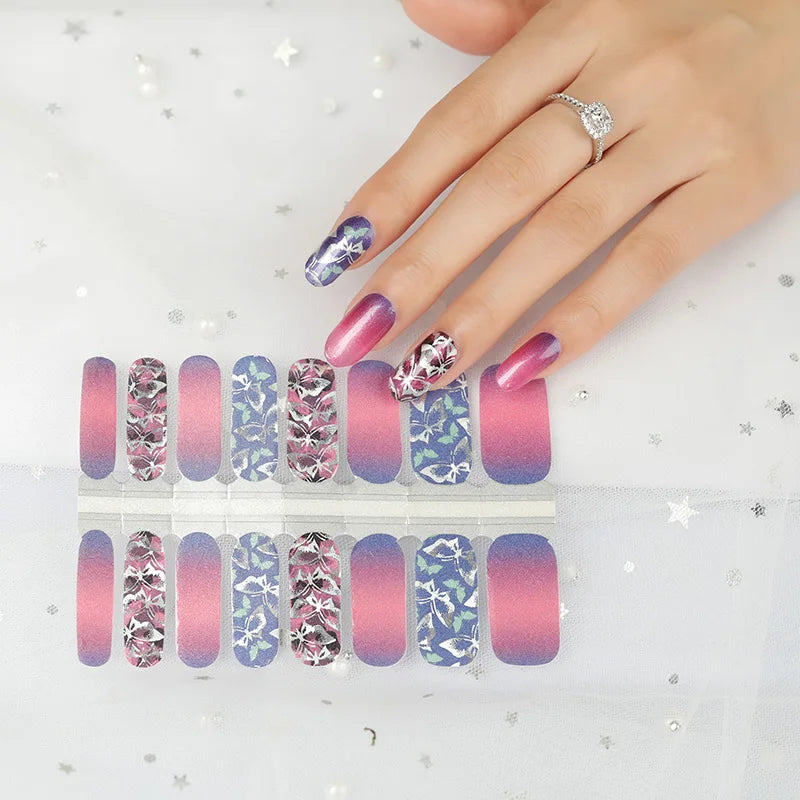 Wholesale Non-toxic Eco-friendly Nail Art Wraps Custom Cute Nail Stickers
