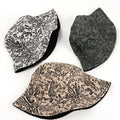 Vintage Double Sided Sun Packable Cotton Fishing Bandanna Paisley Fisherman Cap Reversible Bucket Hat