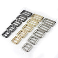 CLOXY 12-50mm Alloy Tri Glide Buckle Adjuster for Bag Shoulder Strap Webbing Bag Parts Accessories Hardware Slider Buckle