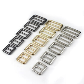 CLOXY 12-50mm Alloy Tri Glide Buckle Adjuster for Bag Shoulder Strap Webbing Bag Parts Accessories Hardware Slider Buckle