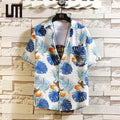 Liu Ming New Product 2025 Summer Fashion Print Beach Short Sleeve Shirts for Men