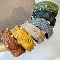 Factory Wholesale Wide Edge Large Hair Band Pear Hair Accessories PU Leather Headband for Women