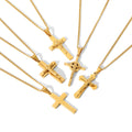 Christian Jesus Cross Pendant Necklace Non Tarnish 18k Stainless Steel Jewelry Cross Necklace