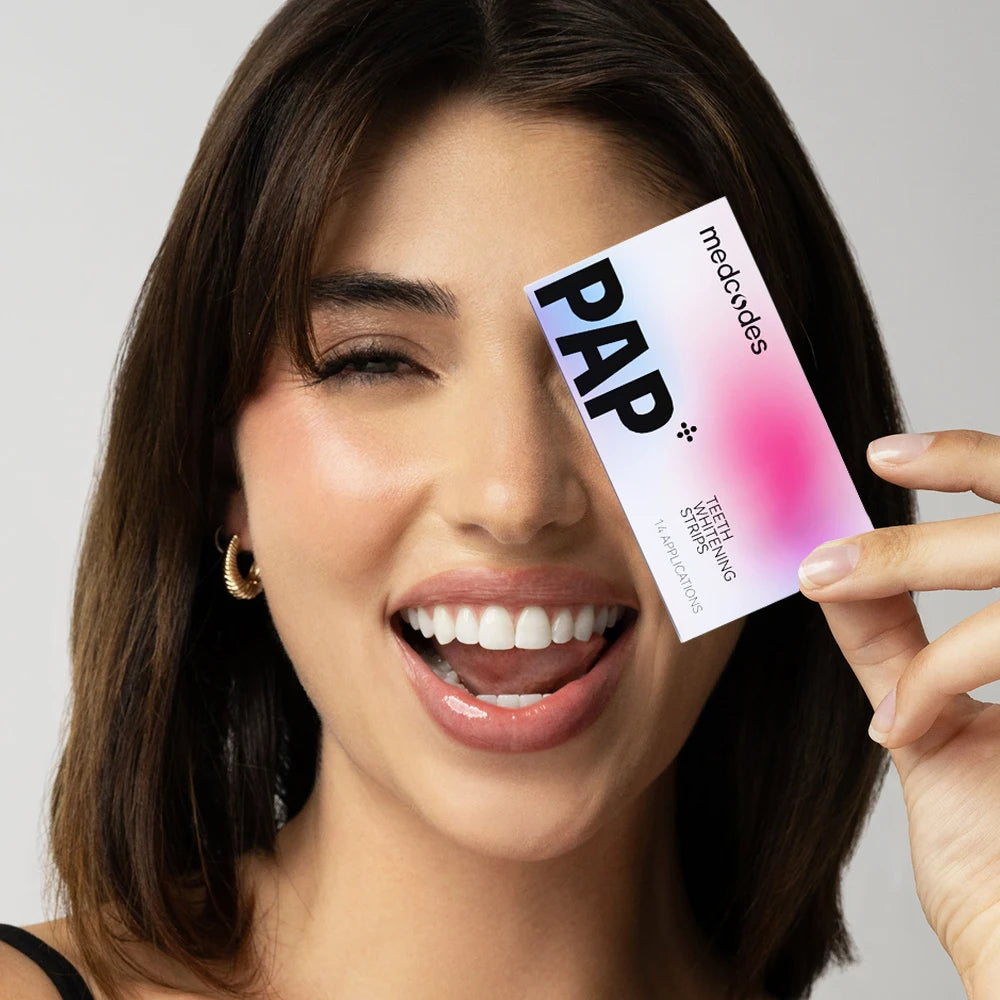 14 Treatments Premium Teeth Whitening Strips Tooth Strips Non Peroxide Vegan Mint PAP Whitening Strips