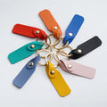 Promotional Pu Leather Keychain in Bulk Custom logo Cute Car Key Fob Key Ring Holder