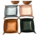 YY Multi Colors Trays Luxury Soft Pu Leather Decorative Tray Organizer for Home Decor