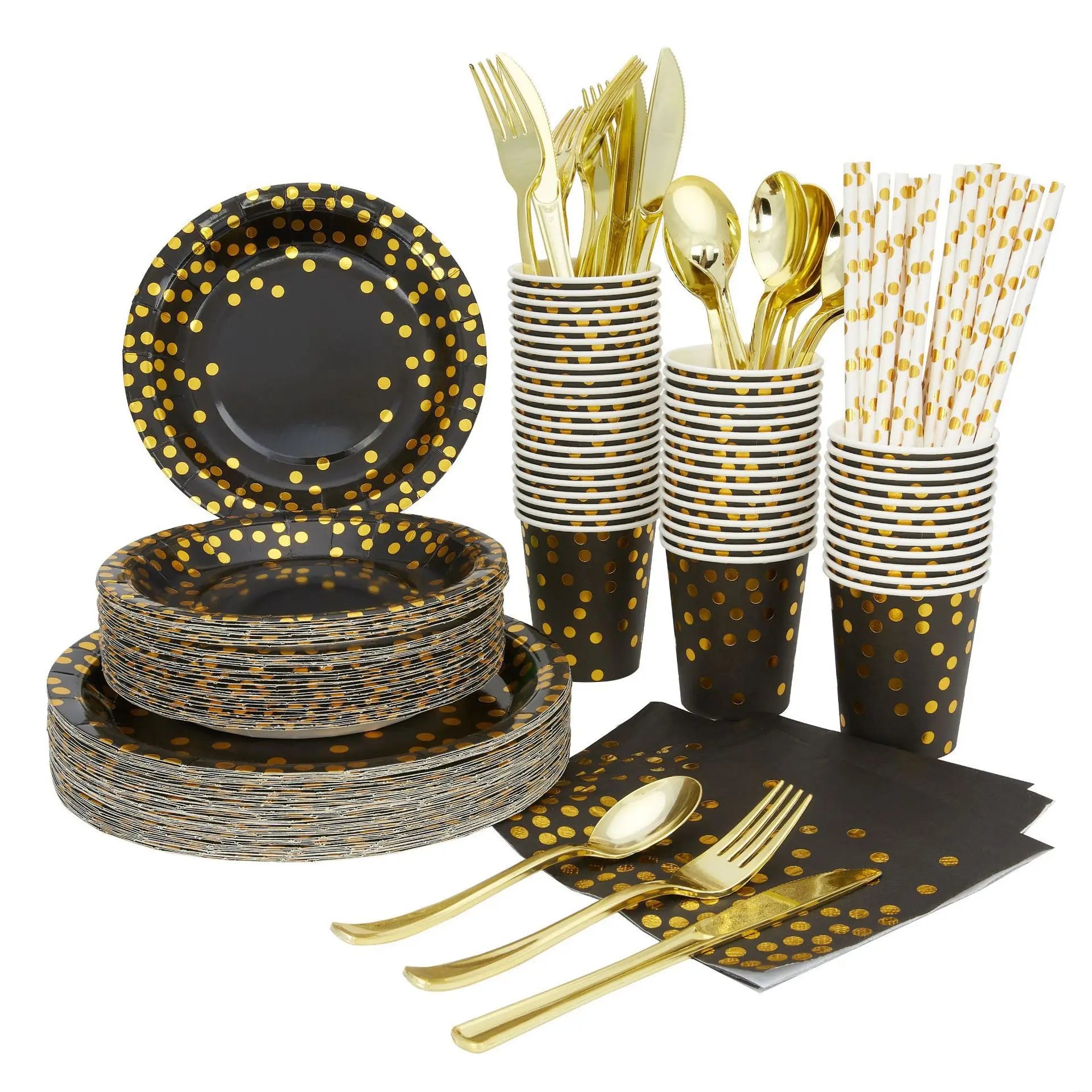 2026 Party Paper Plate Set Disposable Party Supplies Kits Tablelware Table Decorations Plastic Party Tablecloth