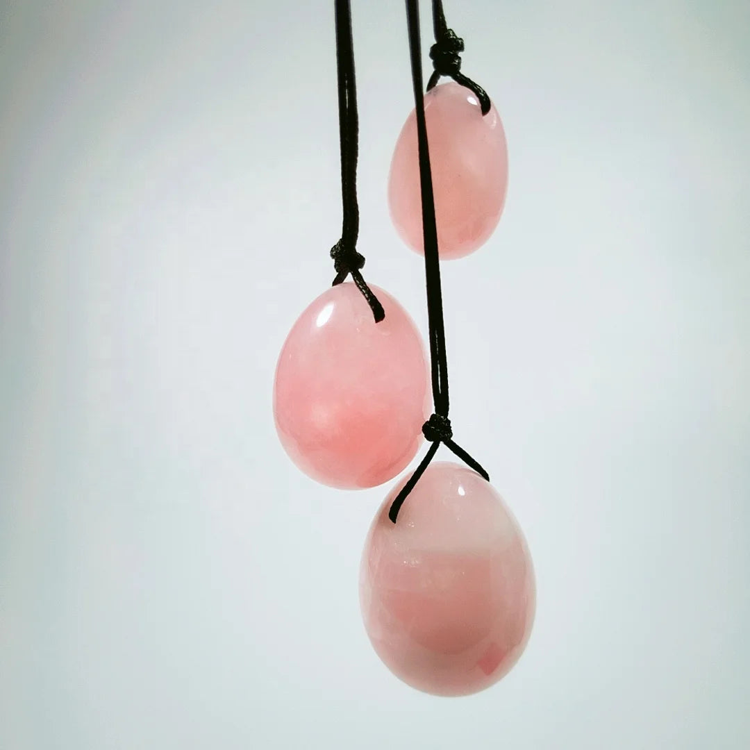 Diy Gem Stones Natural Gemstone Jade a Set Rose Quartz Yoni Eggs for Vaginal Exercise With Box